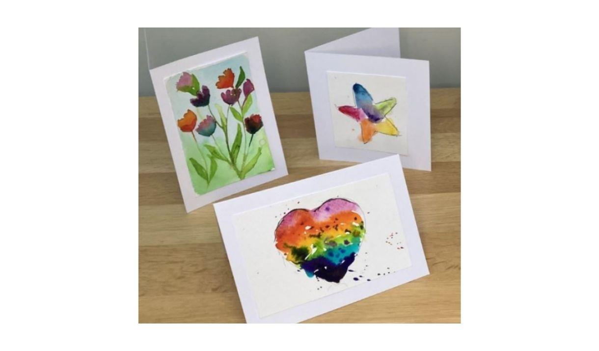 An opportunity to work with a well known local artist to paint your own original Mother’s Day card