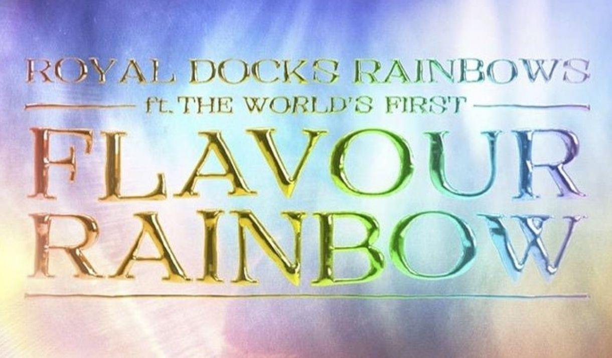 The world's first Flavour Rainbow installation featuring a flavour rainbow.