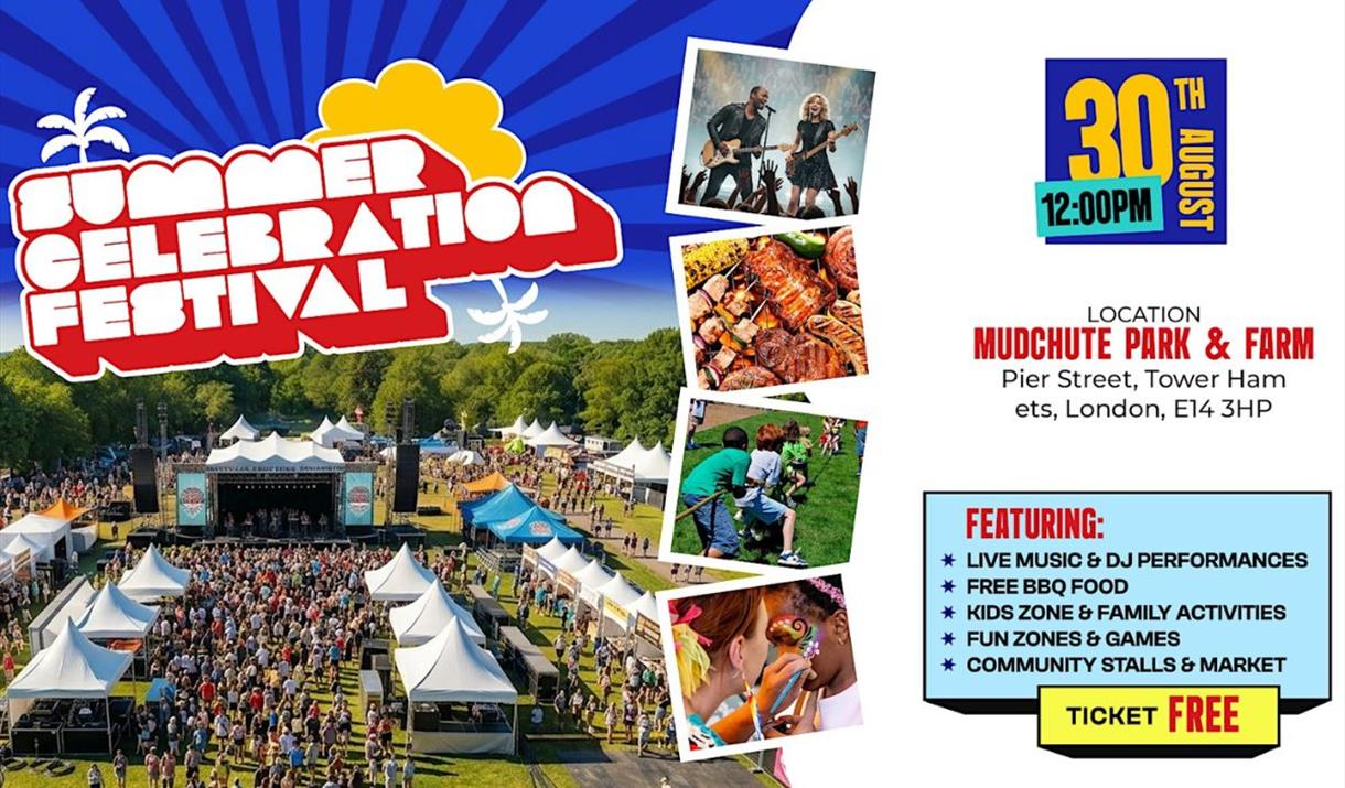 A huge FREE family day out in London with free food, live entertainment, kids' activities, games, culture stalls and more.