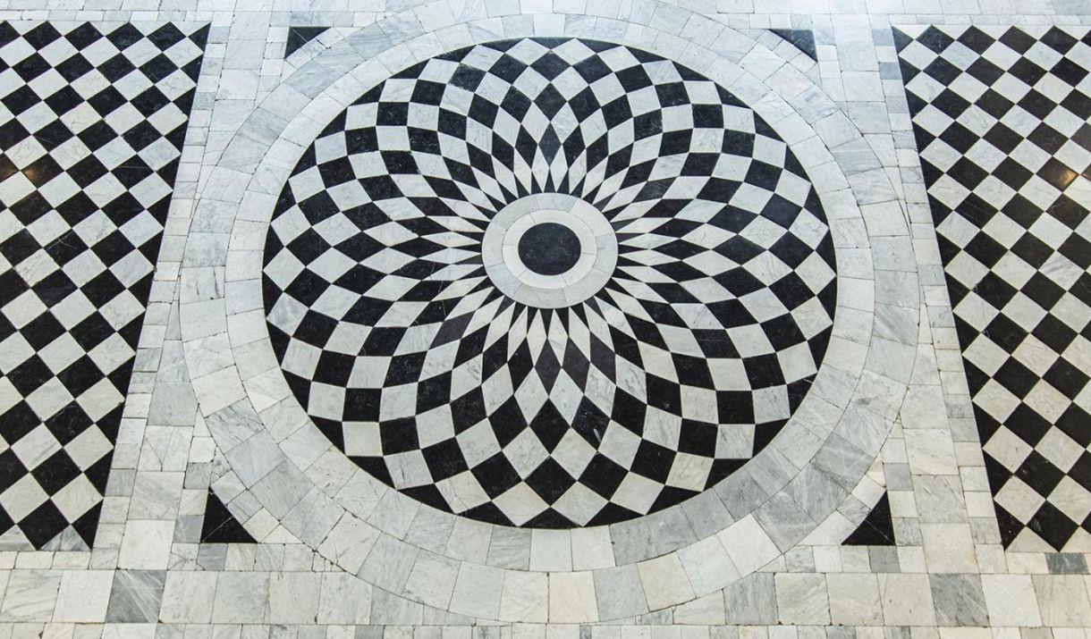 The Great Hall floor at the Queen's House, Royal Museums Greenwich