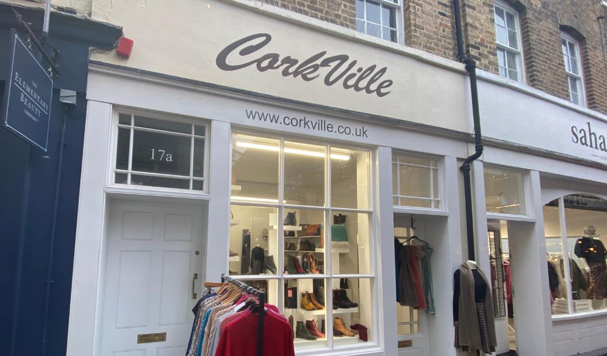 Corkville in Greenwich, an elegant and beautifully designed shop.