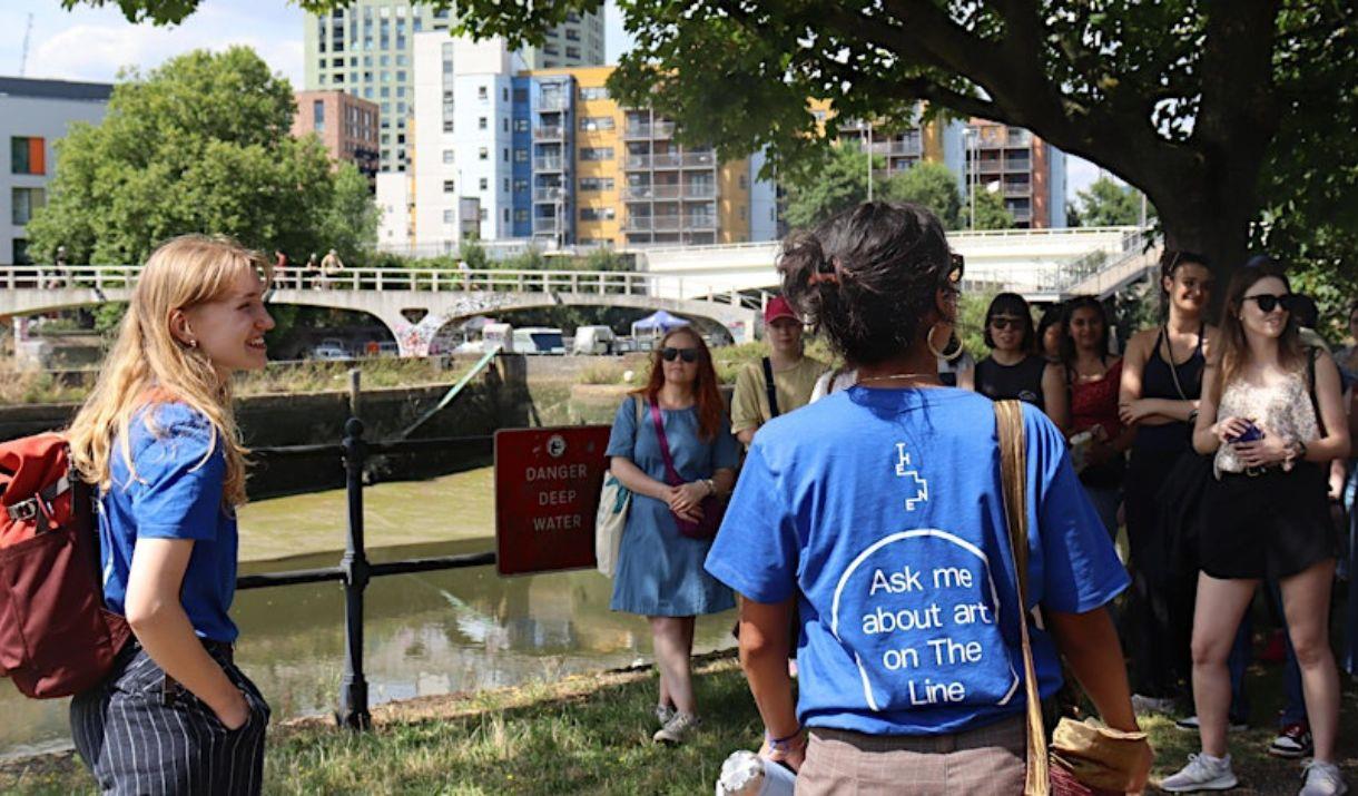 Join a Guided Tour from Queen Elizabeth Olympic Park to Star Lane, led by The Line's Youth Guides, from the Youth Employment Programme