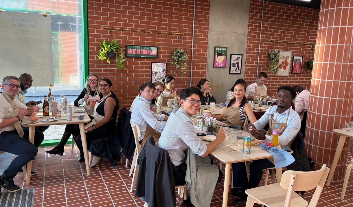 A slightly more grown-up take on the studio’s regular pottery painting sessions. Guests are welcome to bring their own drinks and snacks, while the st