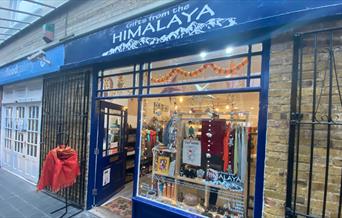 Outside Gifts from The Himalaya in Greenwich. A great looking shop filled with exciting gifts.