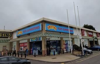 The outside of Smyths Toys in Charlton, showing a