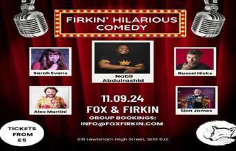 Firkin Hilarious Comedy @ Fox and Firkin Lewisham: Nabil Abdulrashid, Russell Hicks and more