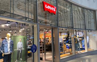 Outside Levi's at The O2. A Modern and stylish shop with a wonderful selection of clothing.