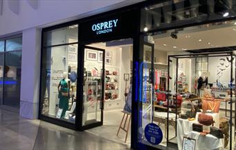 Outside Osprey at The O2. A classy and well decorated shop.