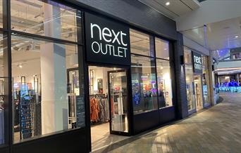 Outside next outlet at The O2. A stylish store with lots of space to explore.