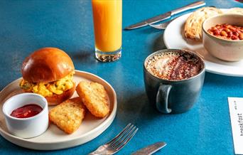 Enjoy the energising breakfast menu and barista coffee at the Bureau Restaurant in the heart of London's Design District