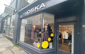 Outside OSKA Blackheath, a minimalist and modern styled shop.