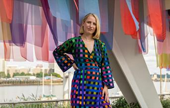 Sit, meditate, and draw, with designer Kitty Joseph, taking in Greenwich Peninsula’s expansive cloudscapes and unique riverside context
