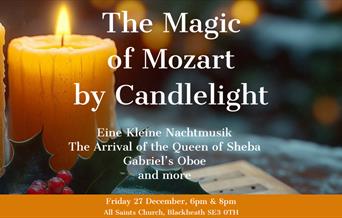 Be transported for an hour of calm and joyous music making with the magic of Mozart in serene candlelight, featuring Mozart’s captivating ‘Eine Kleine