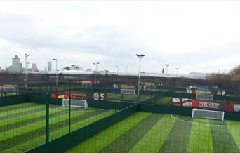 Multiple 5 a side football pitches at Goals in Eltham.