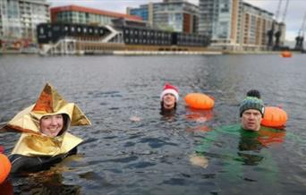 What could make for a more deserving start to the year than a ice-cold plunge in the docks?