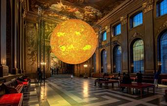 Looking for some winter sun? Be the first to see Luke Jerram’s newest and most ambitious design, Helios, at the London premiere at the Old Royal Naval