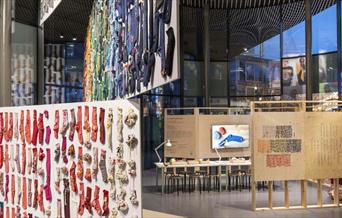 NOW Gallery presents its 2024 Fashion Commission, Socks: The Art of Care and Repair, by London textile artist Celia Pym