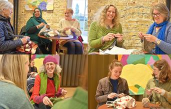 Knit, crochet, stitch and craft with us on Wednesday nights!