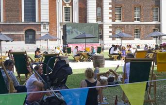 This Summer the Old Royal Naval College grounds will be showing the best in sporting talent on a big outdoor screen