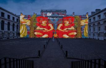 Time is a spectacular sound and light show by Luxmuralis transforming the Old Royal Naval College at nightfall for one week only