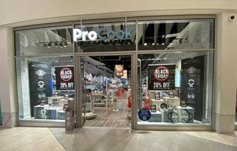 Outside ProCook at The O2. A modern looking shop with a huge selection of kitchenware.