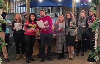 Sing-a-long Vintners Carol at Davy's Wine Vaults, Greenwich