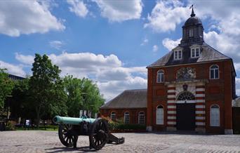 Cannon in the Royal Arsenal at Woolwich.