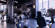 Inside The Plumstead Centre gymnasium, showing a well lit room filled with exercise equipment.