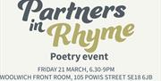 An intimate & interactive evening celebrating fresh poetic voices, hosted by Partners in Rhyme! Meet the poets, hear their words, engage!