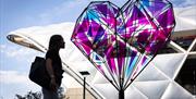 A colourful exhibition celebrating natural light across the Canary Wharf estate