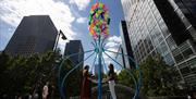 A colourful exhibition celebrating natural light across the Canary Wharf estate