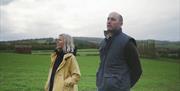 An image from Paul Wyatt's film "Fabric of the Land - The Untold Yarn"  featuring Ella Doran and Charles Platts