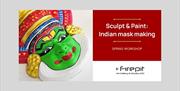 Create a Vibrant Clay-Adorned Mask Inspired by Indian art of Kathakali