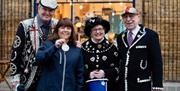 Cockney Pearly King and Queen from the neighbourhood