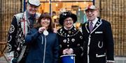 Cockney Pearly King and Queen from the neighbourhood