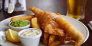 Fish and Chips at Trafalgar Tavern in Greenwich