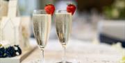 This Valentine's, enjoy a romantic afternoon tea, served with love fancies, romantic cakes and a glass of chilled Prosecco