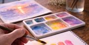 A relaxed riverside watercolour workshop with sunset inspiration