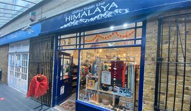 Outside Gifts from The Himalaya in Greenwich. A great looking shop filled with exciting gifts.