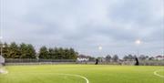 A photo taken of Coldharbour Leisure Centre's outdoor football pitches.
