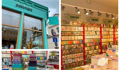A gallery of images taken at Postmark Blackheath. The photos show the outside of their stunning mint coloured shop and they also show their amazing in