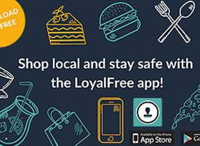 poster advertising the LoyalFree app 
