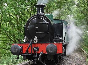 Steam train on the tracks at Epping Ongar Railway attraction