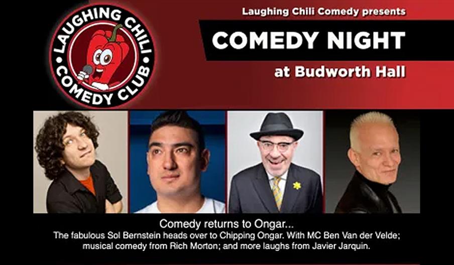 Budworth Hall hosts a Laughing Chilli Comedy night on the 7th March 2025