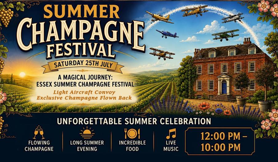 Essex Summer Champagne Festival at The Cart Shed, Thornwood Saturday 25th July.