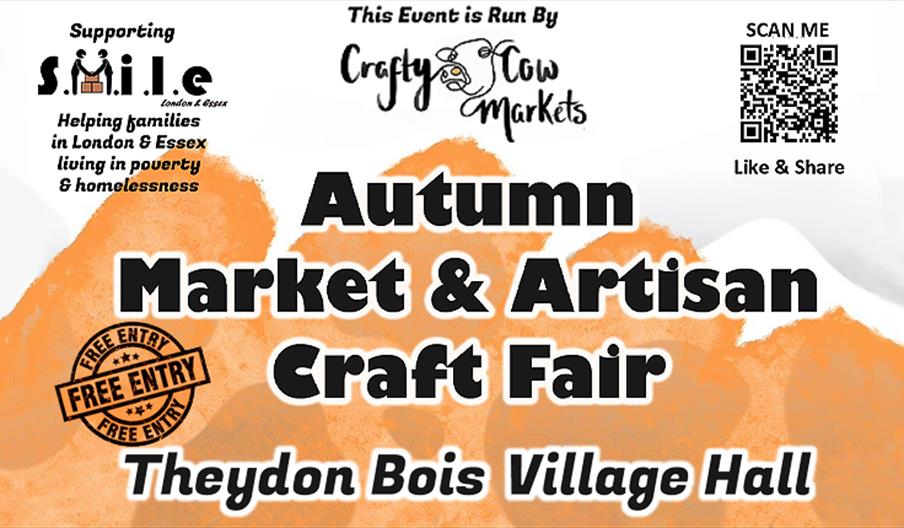 Crafty Cow Markets Autumn Market & Artisan Craft Fair at Theydon Bois Village Hall 5th October 2025