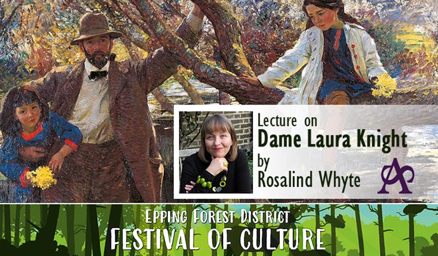 Painting by Dame Laura Knight and photo of the lecturer Rosalind Whyte
