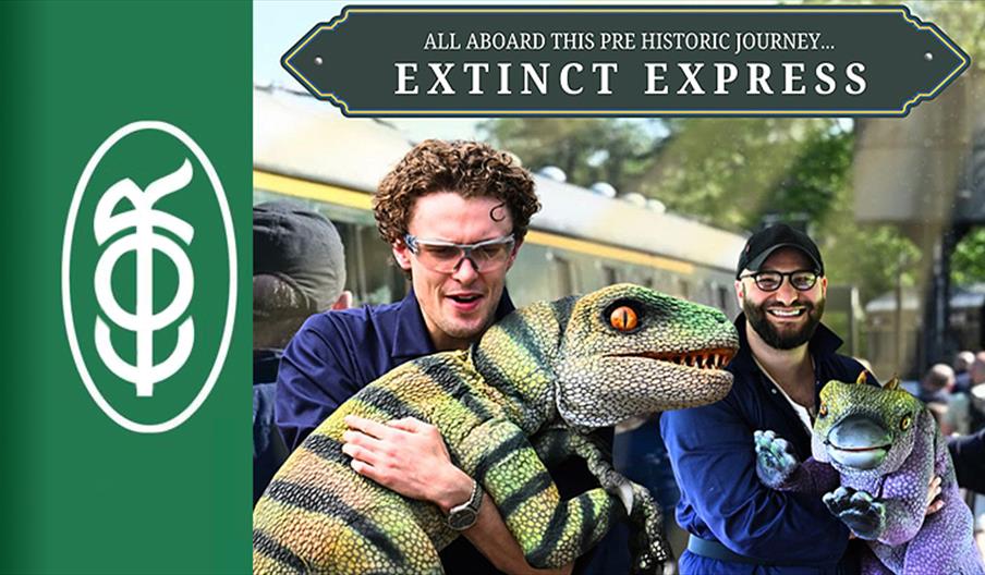 Extinct Express. Meet Dinosaurs at the Epping Ongar Railway