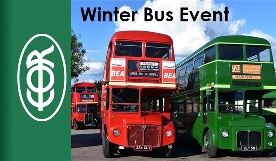 Epping Ongar Railway heritage buses at North Weald Station