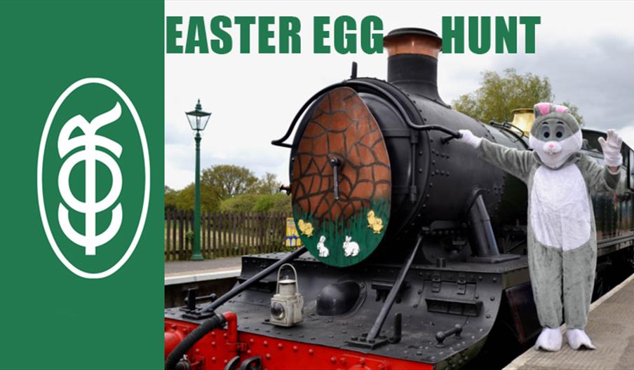 Bertie Bunny at the Great Epping Ongar Railway Easter Egg Hunt